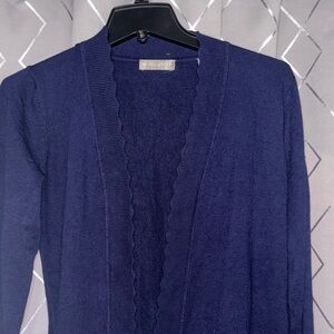 Evolution/Stitch Fix NWOT Elegant Navy Blue Long Cardigan